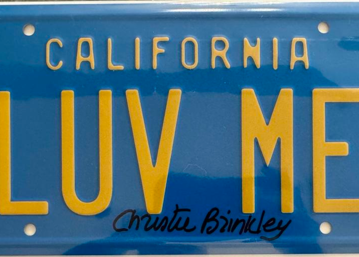 Christie Brinkley Signed License Plate (National Lampoons Vacation) - Beckett COA #04